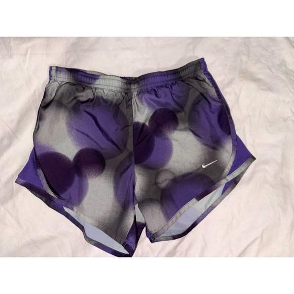 NIKE drifit shorts purple gray circles with liner large - Picture 1 of 7